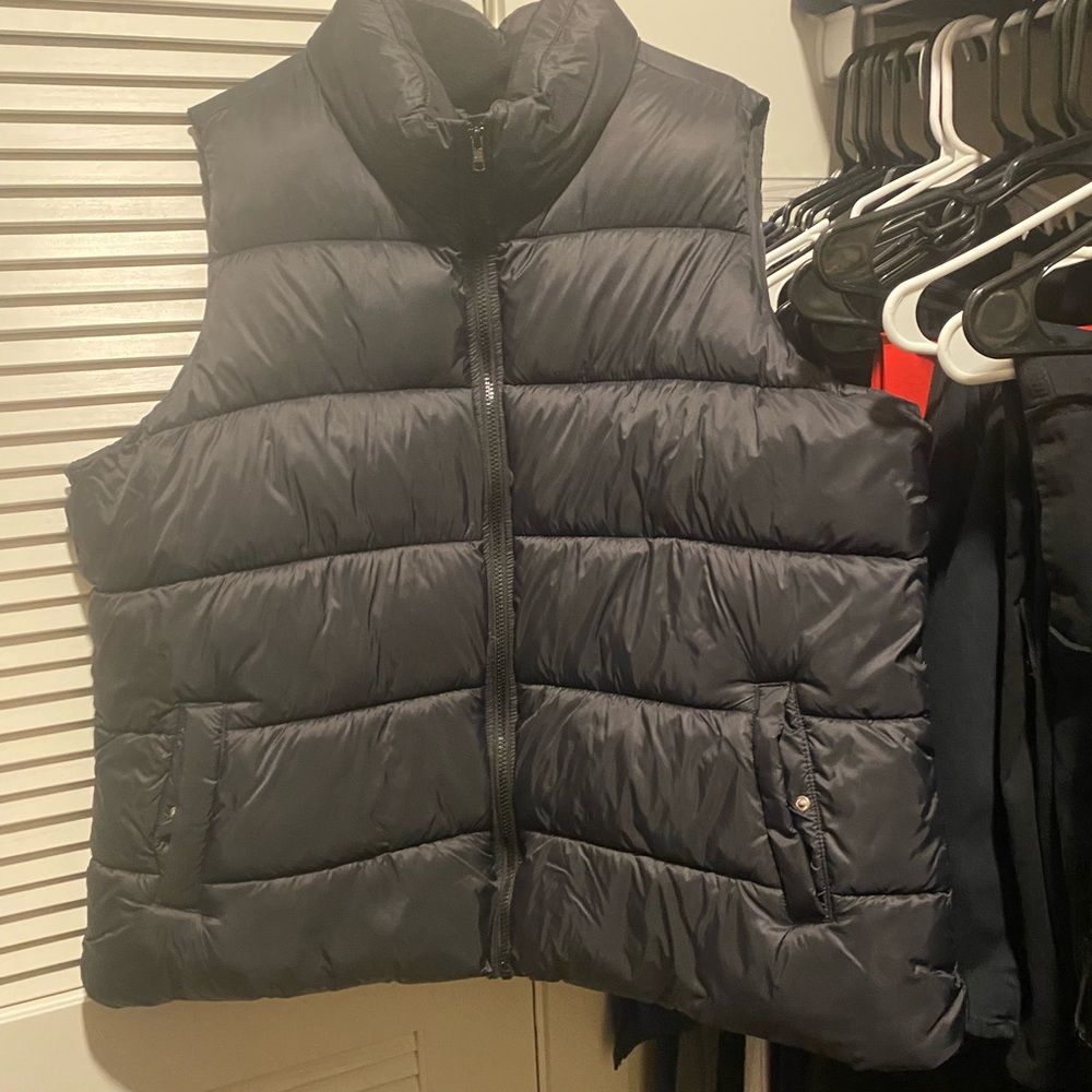 black bomber vest